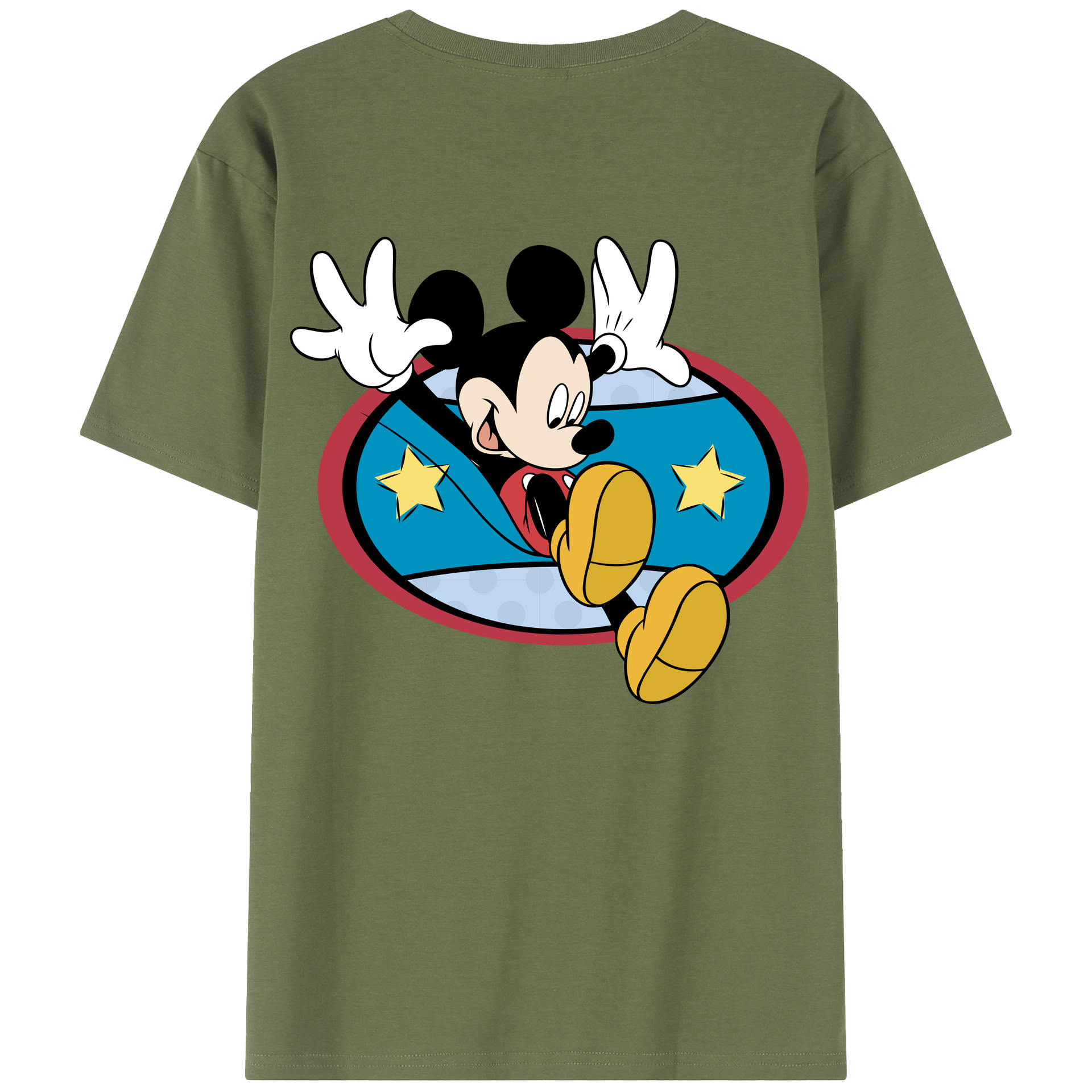 （画像用） ミッキーマウス Mickey Mouse 綿100％半袖Tシャツ（背面プリント）